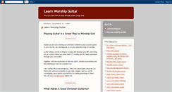 Desktop Screenshot of learn-worshipguitar.blogspot.com