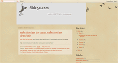 Desktop Screenshot of fikirge.blogspot.com