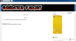 Desktop Screenshot of generateur-argent.blogspot.com