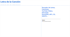 Desktop Screenshot of letradelacancionde.blogspot.com