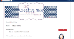 Desktop Screenshot of mycreativesideblog.blogspot.com