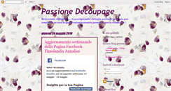 Desktop Screenshot of decoupage-passione.blogspot.com