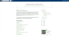 Desktop Screenshot of editionsshiflet.blogspot.com