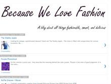 Tablet Screenshot of because-we-love-fashion.blogspot.com