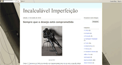 Desktop Screenshot of incalculavel-imperfeicao.blogspot.com