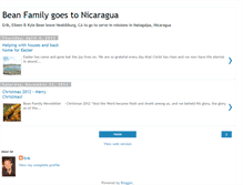 Tablet Screenshot of beanfamilyinnicaragua.blogspot.com