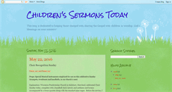 Desktop Screenshot of childrenssermonstoday.blogspot.com