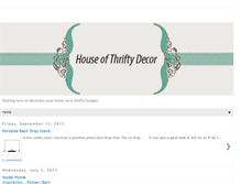 Tablet Screenshot of houseofthriftydecor.blogspot.com