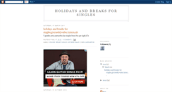 Desktop Screenshot of holidays-and-breaks-for-singles.blogspot.com