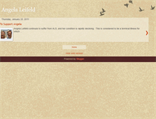 Tablet Screenshot of angelaleifeldbenefit.blogspot.com