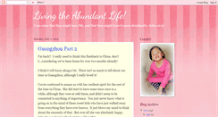 Desktop Screenshot of living-the-abundant-life.blogspot.com