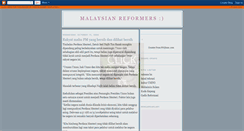 Desktop Screenshot of malaysianreformers.blogspot.com