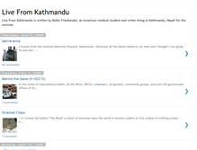 Tablet Screenshot of livefromkathmandu.blogspot.com
