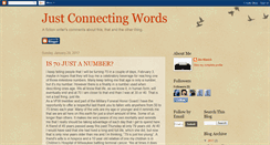 Desktop Screenshot of justconnectingwords.blogspot.com