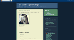 Desktop Screenshot of evacassidy.blogspot.com