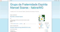 Desktop Screenshot of grupoespiritamanoelsoares.blogspot.com