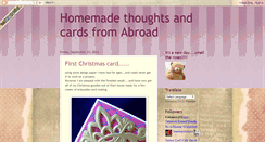 Desktop Screenshot of homemadethoughtsandcardsfromabroad.blogspot.com