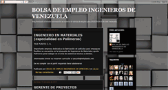 Desktop Screenshot of empleoingenierosdevenezuela.blogspot.com