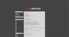 Desktop Screenshot of littlelambgirl-obsession.blogspot.com