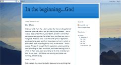 Desktop Screenshot of godinthebeginning.blogspot.com