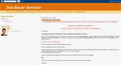 Desktop Screenshot of joelbauerseminar.blogspot.com