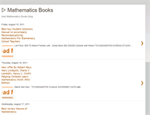 Tablet Screenshot of mymathematicsbooks.blogspot.com