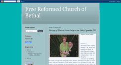 Desktop Screenshot of freereformedchurchbethal.blogspot.com