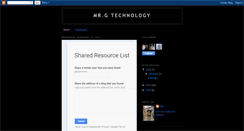 Desktop Screenshot of mrgtechnology.blogspot.com