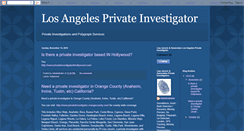 Desktop Screenshot of losangelesprivateinvestigator.blogspot.com