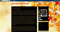 Desktop Screenshot of 365daysofgiving2011.blogspot.com