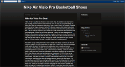 Desktop Screenshot of nikeairvisioprobasketballshoes.blogspot.com