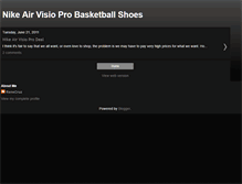 Tablet Screenshot of nikeairvisioprobasketballshoes.blogspot.com