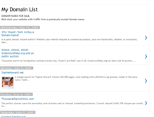Tablet Screenshot of mydomainlist.blogspot.com