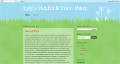 Desktop Screenshot of lylyshealthandfooddiary.blogspot.com