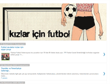 Tablet Screenshot of kizlaricinfutbol.blogspot.com