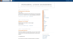 Desktop Screenshot of pensamosluegoescribimos.blogspot.com