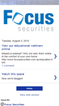 Mobile Screenshot of focussecurities.blogspot.com