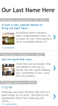 Mobile Screenshot of ourlastnamehere.blogspot.com