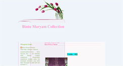 Desktop Screenshot of bintumaryamcollection.blogspot.com