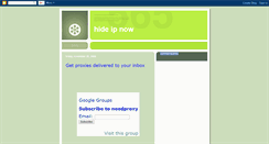 Desktop Screenshot of hideipnow.blogspot.com
