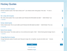 Tablet Screenshot of hockey-quotes.blogspot.com