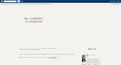 Desktop Screenshot of msgarbersclassroom.blogspot.com