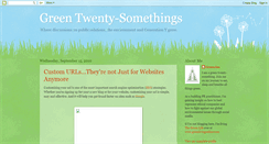 Desktop Screenshot of greentwentysomethings.blogspot.com