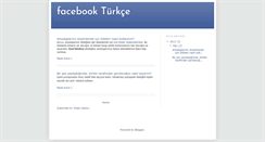 Desktop Screenshot of facebookturkce.blogspot.com