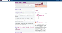 Desktop Screenshot of margeswordstothewise.blogspot.com