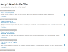 Tablet Screenshot of margeswordstothewise.blogspot.com