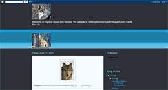 Desktop Screenshot of informationongreywolf.blogspot.com
