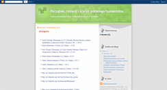 Desktop Screenshot of humanizmwpolsce.blogspot.com