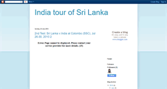 Desktop Screenshot of india-vs-srilanka-test.blogspot.com