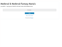 Tablet Screenshot of medievalfantasymanias.blogspot.com